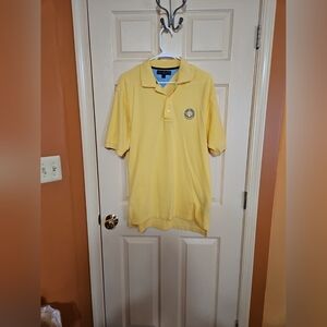 Mens Vintage Yellow Tommy Hilfiger Golf Walt Disney World 1971 Ss Polo Size M